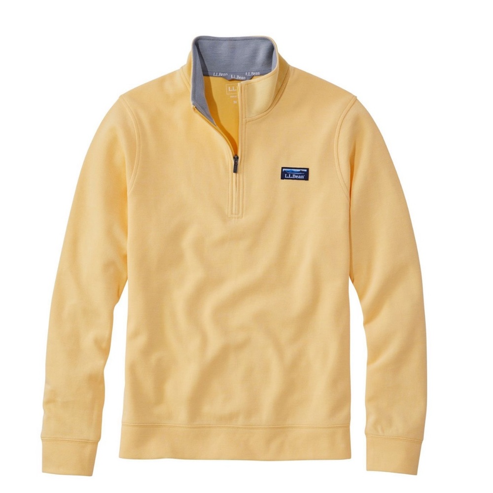Men's Comfort Stretch Piqué Quarter Zip Pullover, Long-Sleeve